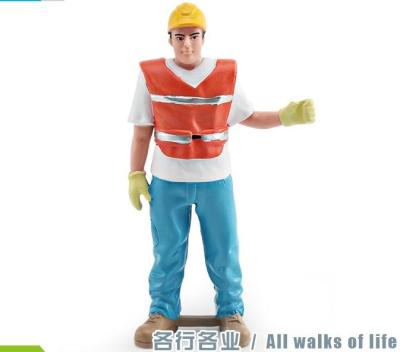 China People at Work Model Toy Safety Officer Figure Pretend Professionals Figurines Career Figures  Toys for Boys Girls Kids for sale