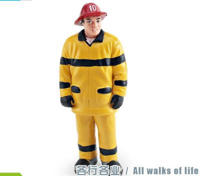 China People at Work Model Toy Firemen Figure Pretend Professionals Figurines Career Figures  Toys for Boys Girls Kids for sale