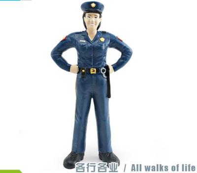 China Pessoas no Trabalho Modelo Brinquedo Policial Figura Fingir Profissionais Figura Figura Carreira Figura Brinquedos Para Meninos Meninas Crianças à venda