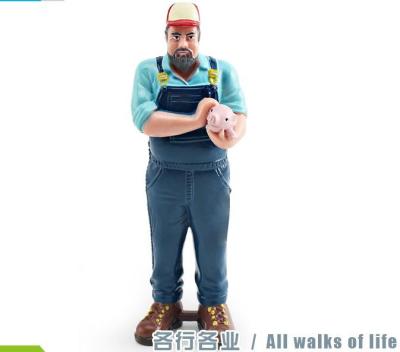 China People at Work Model Toy Pigman Figure Pretend Professionals Figurines Career Figures  Toys for Boys Girls Kids for sale