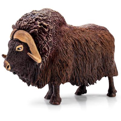 China Wildlife Animal Model Musk-ox Model Toy Collection Party Favorieten Speelgoed voor jongens Meisjes Kinderen Te koop