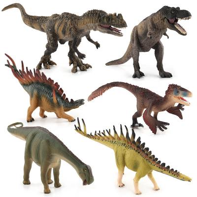 China Jurassic Dinosaur Figure Set With T Rex Velociraptor Triceratops Stegosaurus Dimetrodon for sale