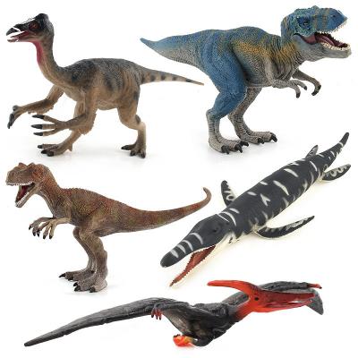 China Educational Plastic Dinosaur Figure Set Includes 5 Dinosaur Species Encourages Imaginative Play for sale