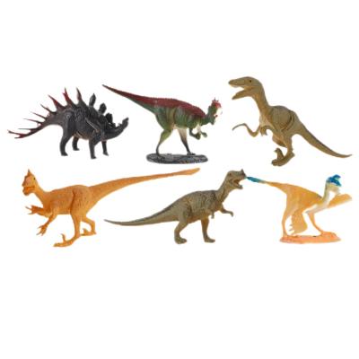 China Realistic Multi Colored Jurassic Age Figure Toy / 6 PCS Mini Dinosaur Figure Set Hand Painted for sale