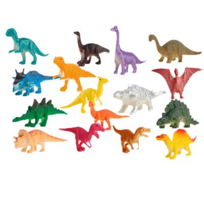 China Realistic Multi Colored Jurassic Age Figure Toy / 16 PCS Mini Dinosaur Figure Set Hand Painted for sale