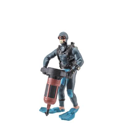 China People at Work Model Toy Diver Figure Pretend Professionals Figurines Career Figures  Toys for Boys Girls Kids for sale