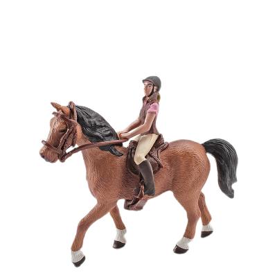 China Brown Horseman Figure People At Work Model Toy Career Figures  Toys For Boys Girls Kids for sale