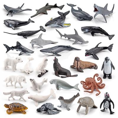 China XYZ Company Sea Animal Figure Set Educational Sea Animals Toy Collection for sale