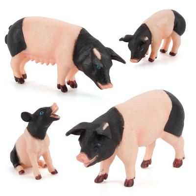 China 2-3 Inches Plastic Farm Animals Figures Pig Each Figure Measures Approximately for sale