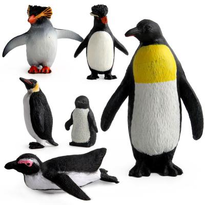 China 6 PCS Penguin Figurines Collectibles Multicolor Plastic Animal Figures Toys Set For Kids for sale