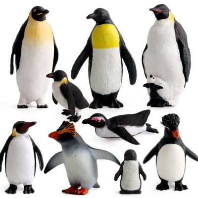 China 9 PCS Penguin Figurines Collectibles Animal Figures Set Imaginative Playset For Toddlers for sale