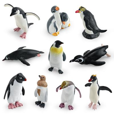 China 10 PCS Hand Painted Penguin Cute Figures Animal Set Plastic And Unisex for sale