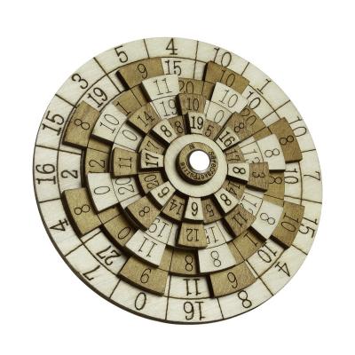 China Wooden Huarong Road Puzzle Turntable Spinning Puzzles Burning Brain Toy for sale