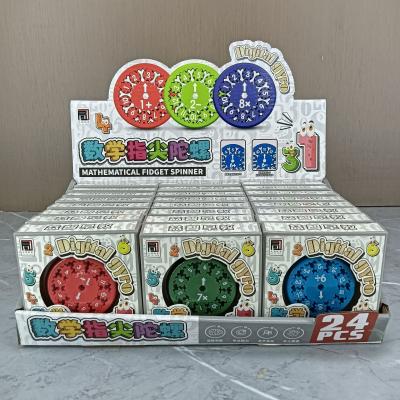 China 24 PCS Numbers Fidget Spinner Rainbow Addition Subtraction Multiplication Division for sale