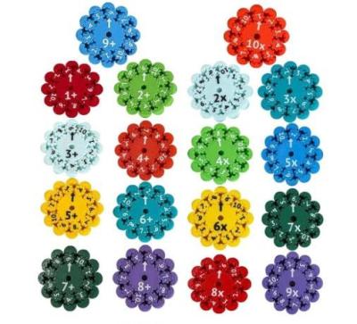 China Multiplication Division Fidget Spinner 18 PCS Flower Shape Numbers for Adults and Children for sale