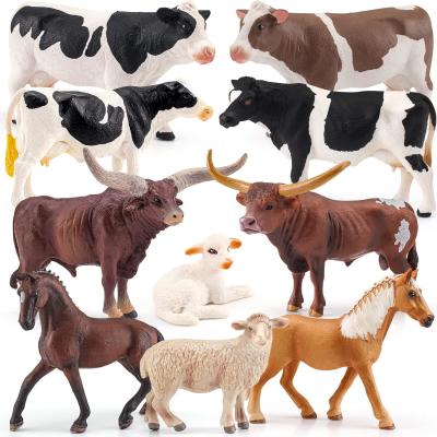 China 10-Piece Animal Figures Set Multicolor Plastic Ocean and Farm Animals for Preschoolers for sale