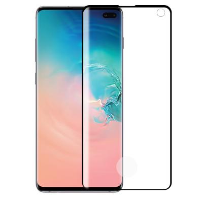 China 3D/5D/6D/9D/10D 3D Full Cover Glass Screen Protector For Samsung S10 Fingerprint Open Tempered Glass galaxy s10 High Quality Mobile Glass for sale