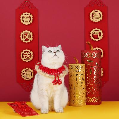 China Stocked new year scarf for pet for sale