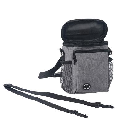 China Heavy Duty And Waterproof Polyester Pouch Training Dog Bag With Waist Strap And Clips for sale