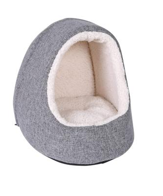 China Collapsible fleece Cat Shelter Bed with removable cover for sale