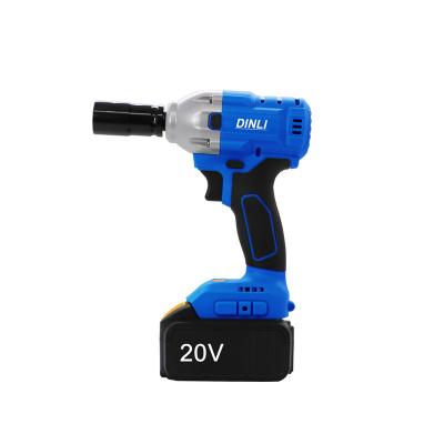 China DINLI 18v Electric Cordless Impact Wrench Motor Brushless Power Tools Screwdriver 1/2