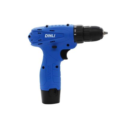 China DINLI Factory Rechargeable Machine Tool 12V 0.8-10 mm Single-speed Electric Drill for sale