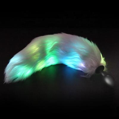 China 3 Ways Light Up Dismountable Seven-color LED Cosplay Glowing Vulpin Plug Male Woman Anal Sex Toys. for sale