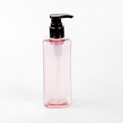 China Hot Sale Cosmetic Luxury PET 250ml Shower Gel Empty Bath Lotion Bottle With Pump for sale