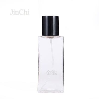 China Hot Sale 100ML Travel Equipment Transparent Perfume Bayonet Cap End Empty Refillable Perfume Bottles For Travel for sale