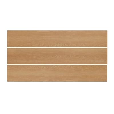 China Glazed balcony floor tiles living room bedroom 150*800 wooden edge metallic ceramic straight grain tile solid wood tile for sale