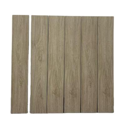 China Japan style living room bedroom 150*900 all ceramic straight grain tile wooden edge floor balcony solid wood tile for sale