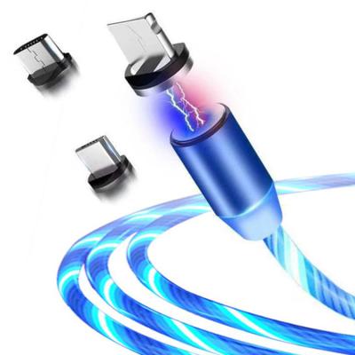 China MP3/MP4 Player Wholesale LED USB Magnetic Cable For Micro USB Charging Cable for sale