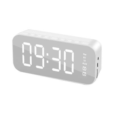 China No Subwoofer High Quality Stereo Handsfree Computer Display Clock Card Double Alarm Clock Double Mirror Speaker Mini Speaker for sale