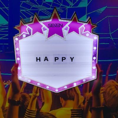 China Popular OEM Customized LOGO Size Star Shaped Lettles Message Table 26pcs Birthday LED Display Rechargeable LED Display Board For Bar for sale