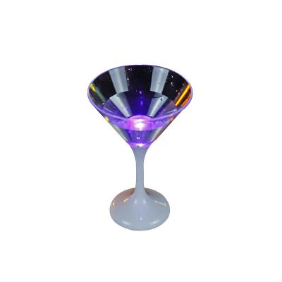 China Led Cup For Festive Party LED Light Up Water Drinking Glasses Customize Plastic Tumblers Cocktail Clear Wine Glass For Party/Wedding for sale