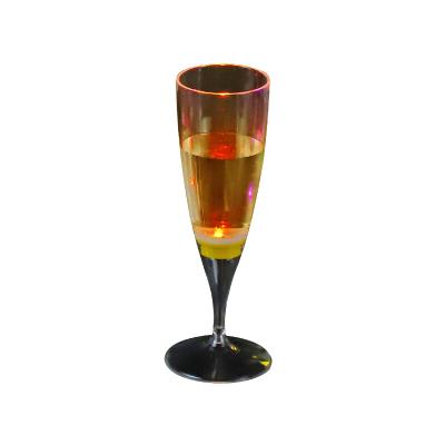 China Led Cup For Party Wholesale Fashion Top Cups Plastic Flute Light Up Champagne Glasses With Led Light Disposable Drinking for sale