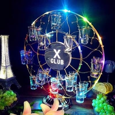 China Viable Custom Factory Price Liquor Shelf Bottle Stand Acrylic Led Lighted Glorifier Display Stand for sale