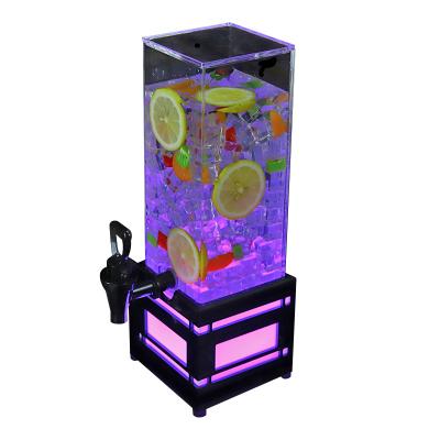 China Factory Viable Wholesale Customized Logo New Popular Glowing Juice Barrel Juice Dispensers LED Wine Cooling Tower for sale