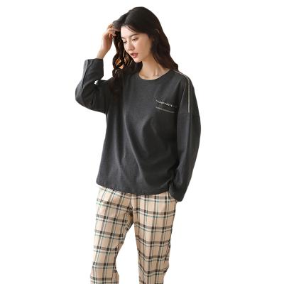 China QUICK-DRY Shunvfang new home style round collar ladies wear long sleeved beautiful one temperament girls pajamas autumn manufacturers whole for sale