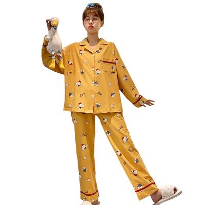 China China Supplier Print Cartoon Shunvfang Cotton Ladies Long Sleeved Sleepwear Pajamas QUICK DRY Home Wear For Women for sale