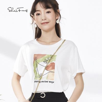 China 2021 New Arrival T-shirt Women Crew Neck Short Sleeve Casual Women's Breathable T-shirt for sale