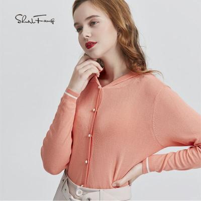 China Breathable V-Neckline Long Sleeve Women Open The Latest Design Sweater Knitted Cardigan Sweater for sale