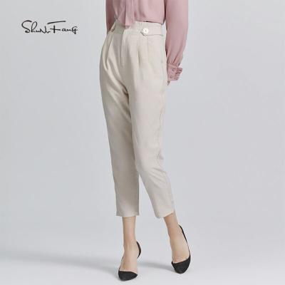 China Sale Apricot Women's Black Long Leg Pants Trousers Warm Breathable Casual Office Women Wide Leg Trousers for sale