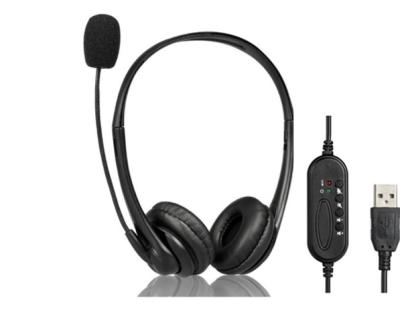 China Noise Canceling Headset USB Call Center Cord Headset Noise Canceling Mute Function Wireless USB Headset With MIC for sale