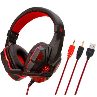 China Gaming Headset Amazon Hit Flashing Led Lightweight Gaming Headset Professional Loud Bass Earphone Gaming Headset For Computer Game With MIC for sale