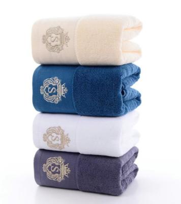 China Sustainable Base Bathroom Soft Linen Absorbent Towel Bamboo Hotel Towel With Logo for sale