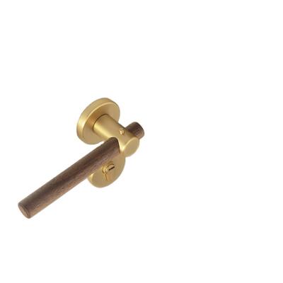 China Household Door Locks TONA Wood Retro Door Handle Pure Copper Bedroom Universal Door Lock Antique Handles For Home New Design for sale