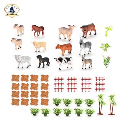 China Luxury Creative Hot Selling Soft Plastic Animal Farm Animals Educational Toys Set For Children for sale