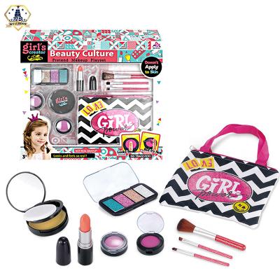 China Plastic luxury simulation safety new product cosmetic storage bag make up set toy for girl for sale