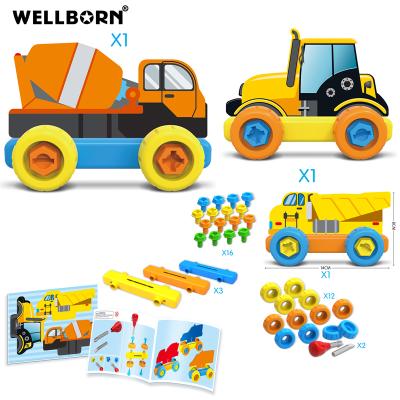 China Assembling Construction Toy DIY Trucks Disassemble Cars Educational Toy For Children for sale